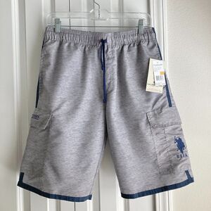 U.S. Polo Assn. Men's swim shorts Gray Navy NWT size Small